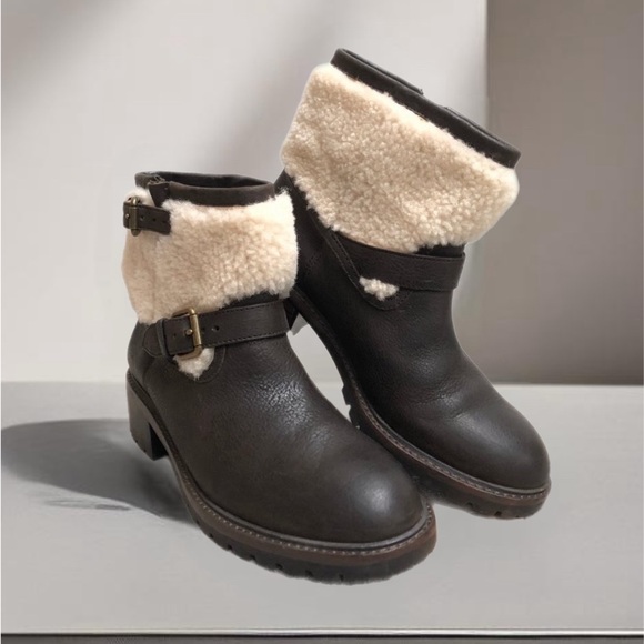 Coach Leather Shearling Ankle Boot - Picture 2 of 6